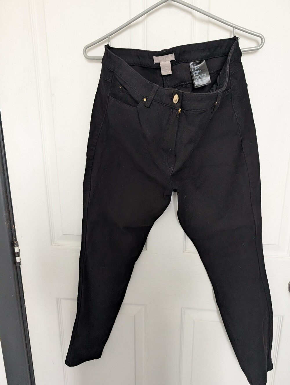 H&M Black Skinny High-Rise Jeans